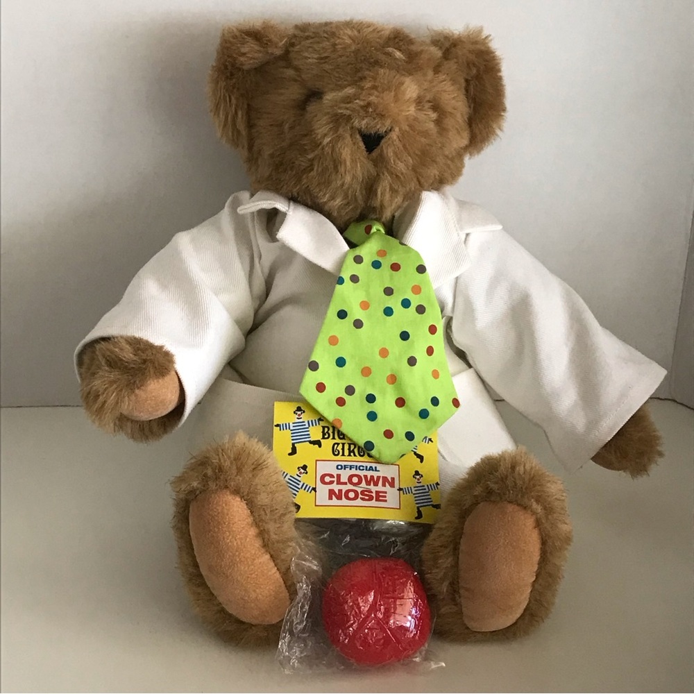 Vermont Teddy Bear Doctor Nurse Jacket Big Apple Circus Clown, Vintage 1990s